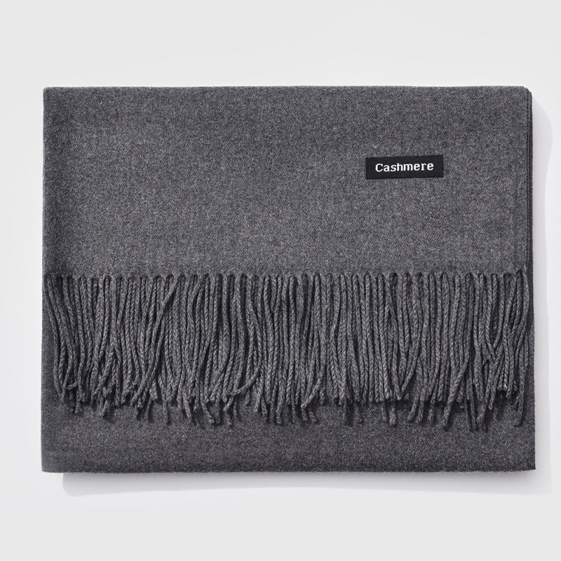 Cashmere scarf solid color