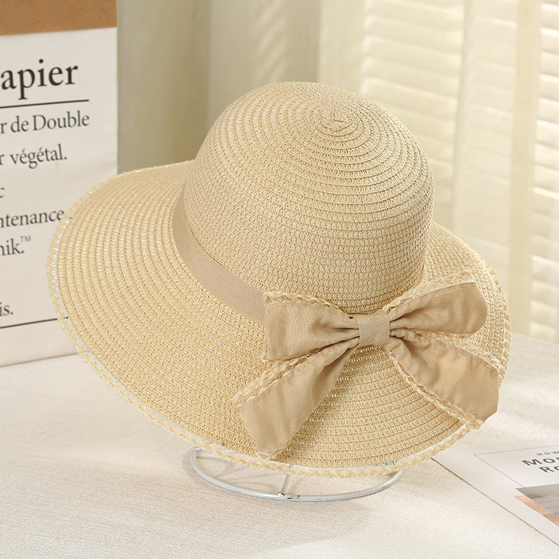 Women's Streamer Mesh Straw Hat Spring Summer