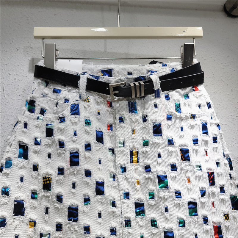 Design Sense Denim Hip-wrapped Skirt