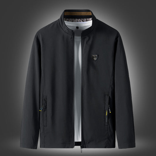 Middle-aged Men's Cotton Jacket Plus Velvet Thickening