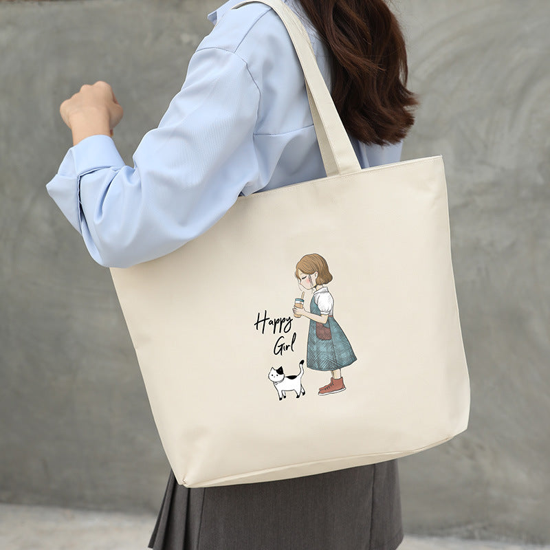 Women's Large Capacity Hand Carrying Canvas Bag