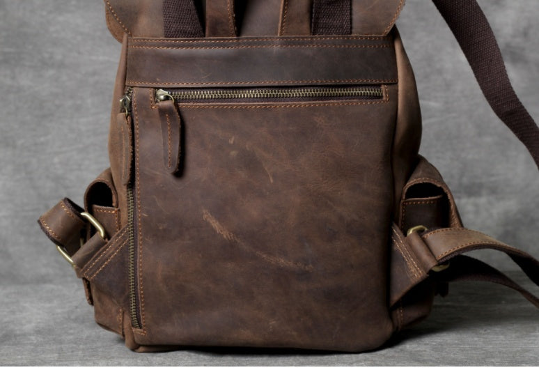Ladies Small Backpack Handmade Original Leather