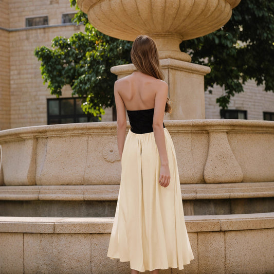 Sleek Personalized Design Womens Sleeveless Boat Neck Dress