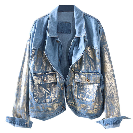 Handsome bronzing jacket top