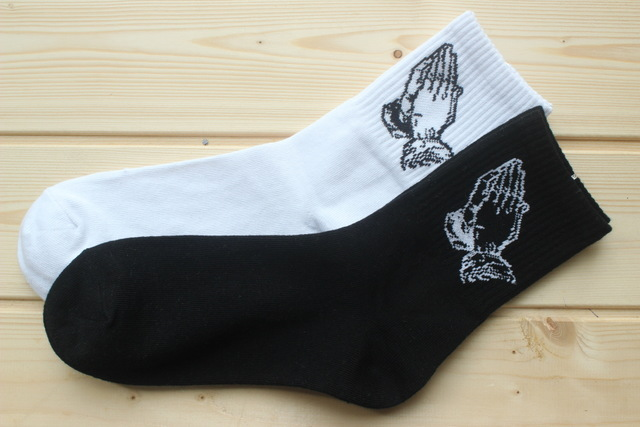 Solid color cotton socks