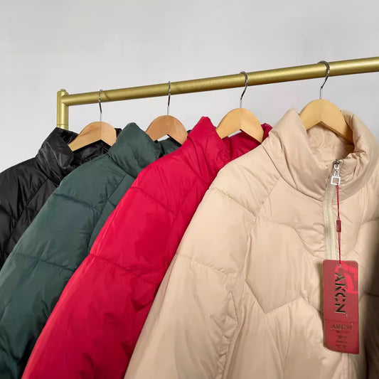 Lightweight Women's Stand Collar Raglan Down Jacket