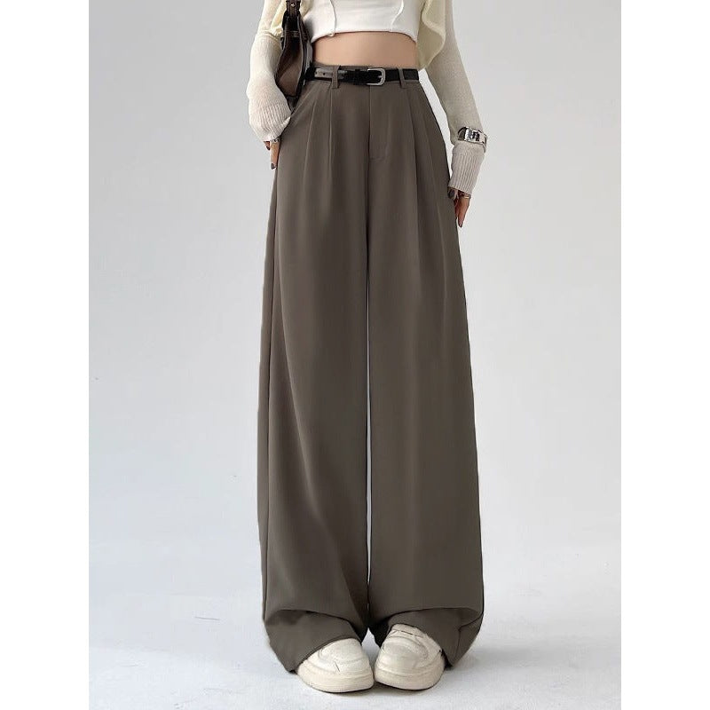 Suit Pants Women's Casual High Waist Loose Wide Legs Trousers