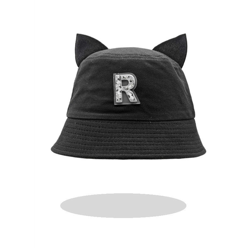 Cat Ears Girl Ribbon Bucket Hat