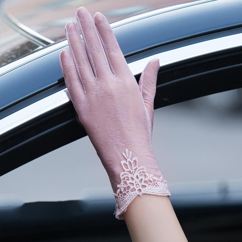 UV protection touch screen lace gloves