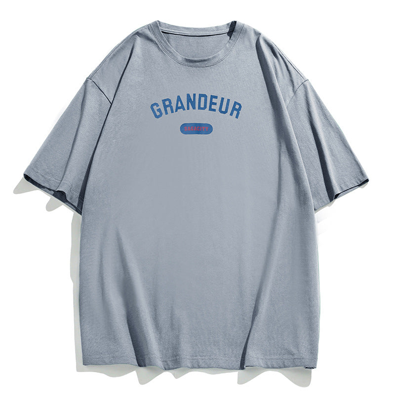 Vintage American Print Loose Short Sleeve T-Shirt