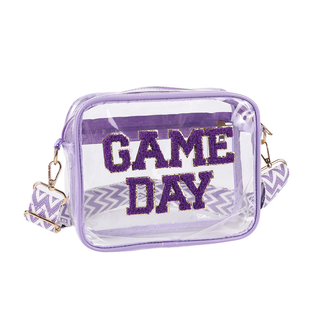 Gennemsigtig PVC Crossbody-broderibrev Skuldertaske Lille Firkantet