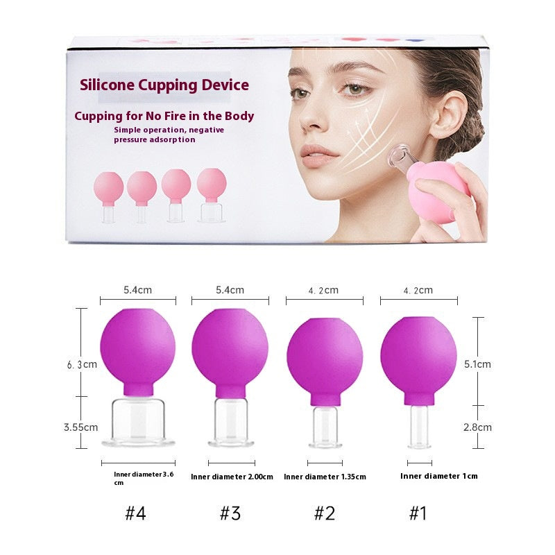 Facial Beauty Scraping Cupping Device Massage Lifting Facial Meridian Dredging Gadget Vacuum Jar Walking Device