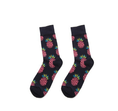 Men's and women's high-length flower long socks