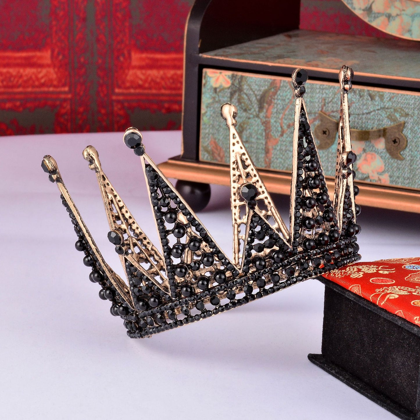 Korean new bride black crown