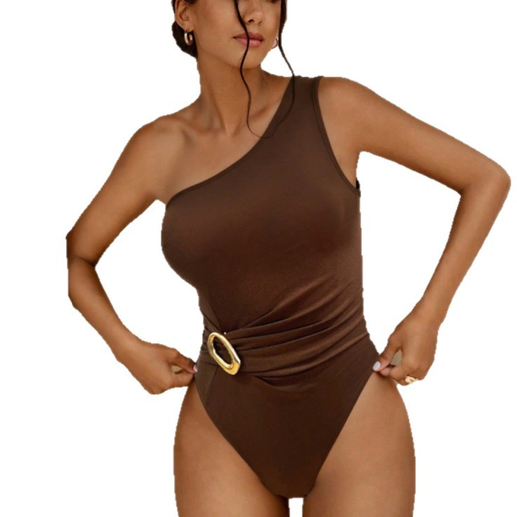 Women's Sexy Solid-Color One-Piece Backless Swimsuit
