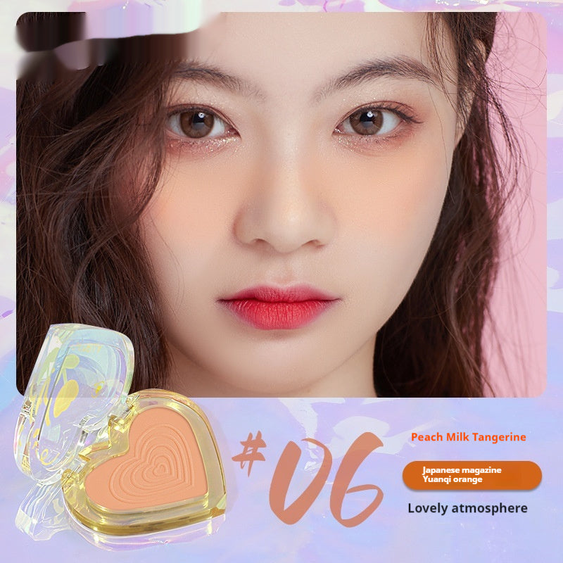 Makeup Love Blusher Plate Women's Nude Color Gradient Two-color Rouge