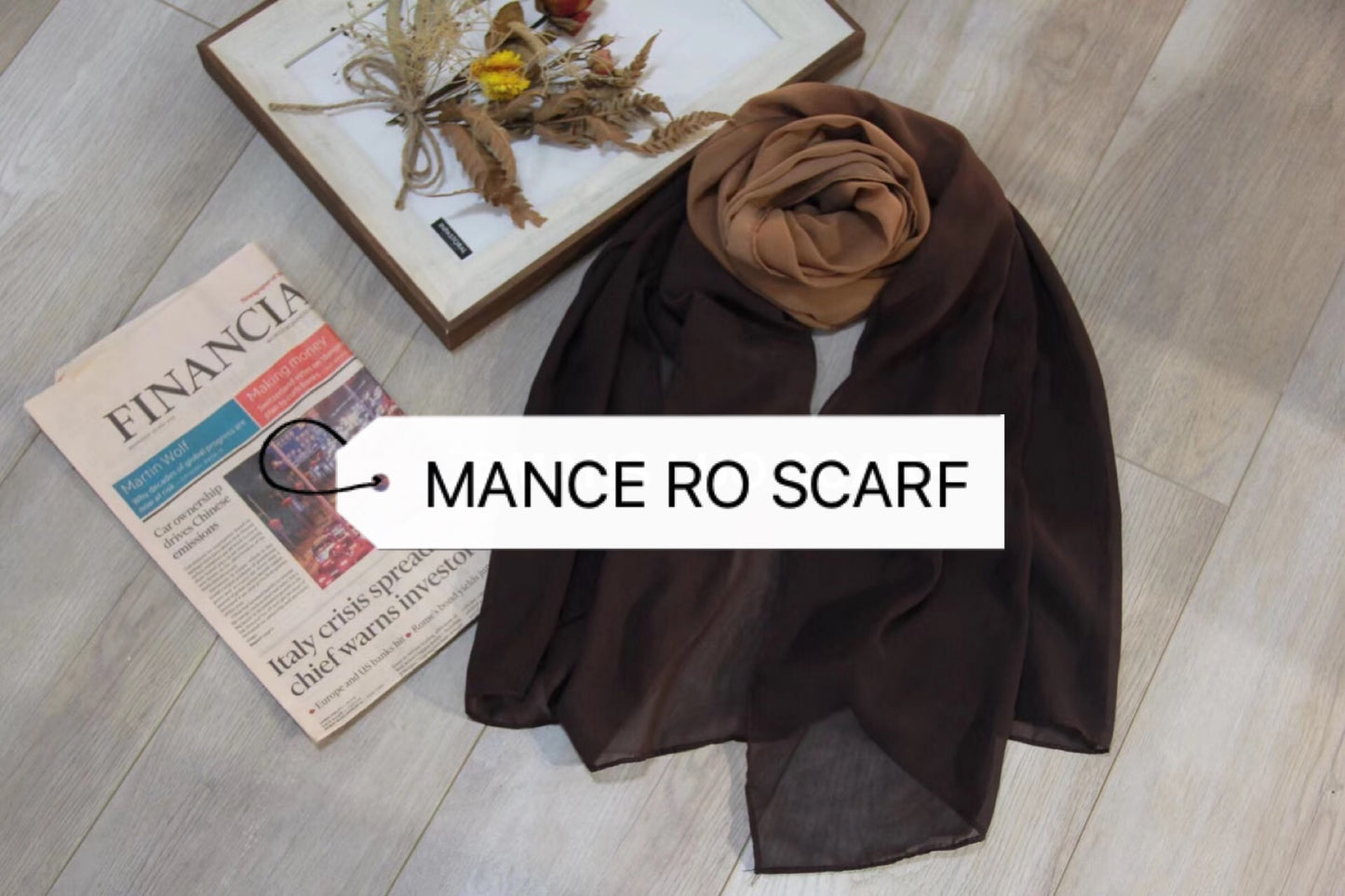 Pearl dyed Chiffon Scarf