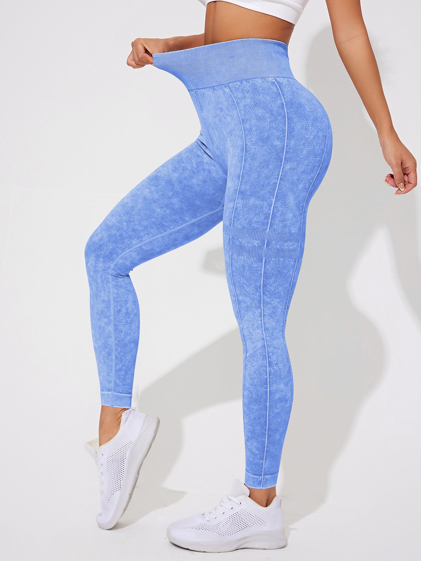 Seamless Yoga High Waist Belly Contracting Sports Tights