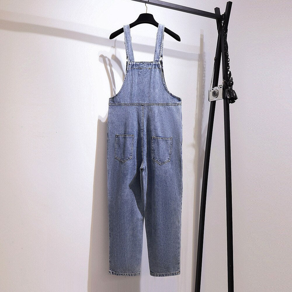 Women's denim overalls