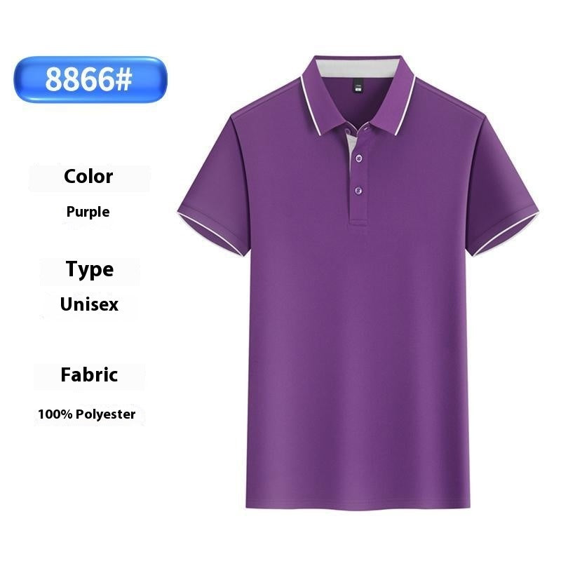 Summer Ice Silk Overalls Polo Shirt