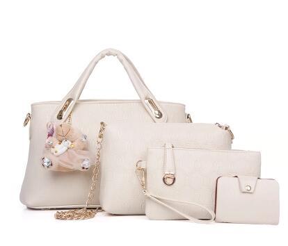 new Korean fashion handbags embossed four piece ladies bag shoulder diagonal handbag