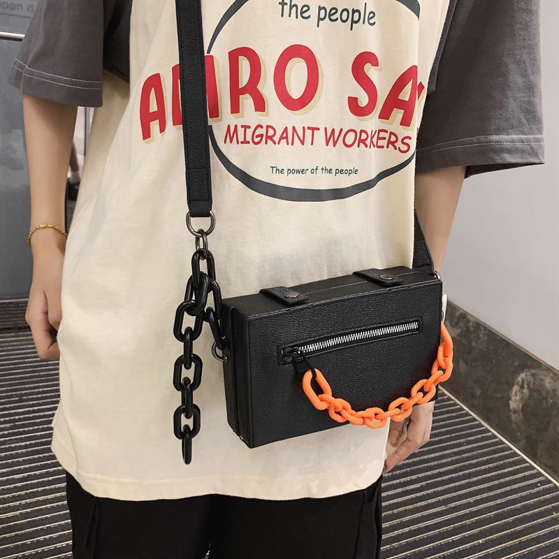 New Chain Original Overnight Box One Shoulder Messenger Bag