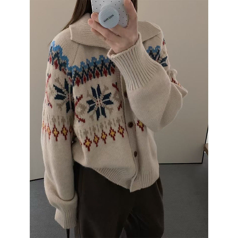 Autumn And Winter Loose Idle Style Knitted Coat
