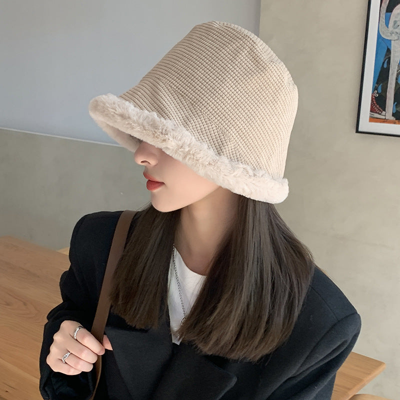 Female Casual Hundred With Warm Protective Ear Basin Hat