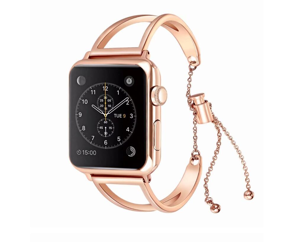 Compatible with Apple, Watch Bands Adjustable Stainless Steel Strap / iWatch series 3 2 1 (38mm/42mm)