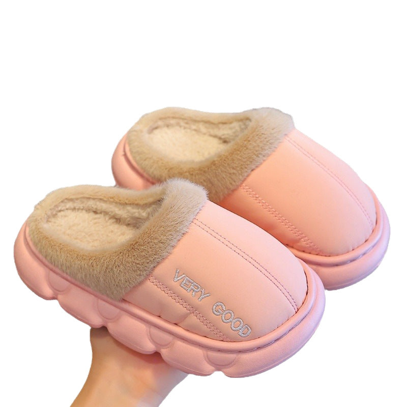 Winter Anti-slip Waterproof Cotton Slippers For Children