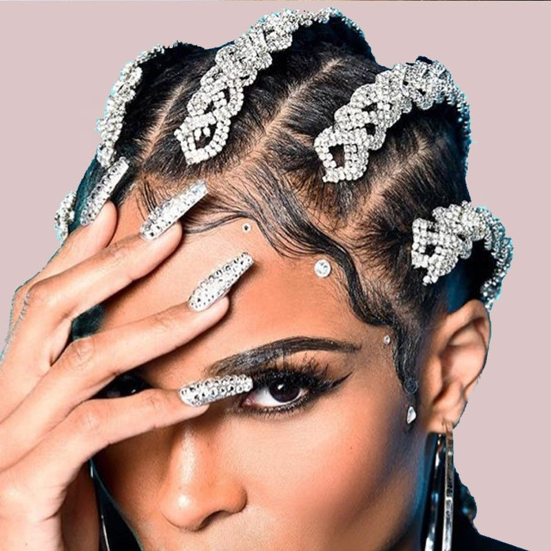 Rhinestone Dirty Braided Hair Band Fashion