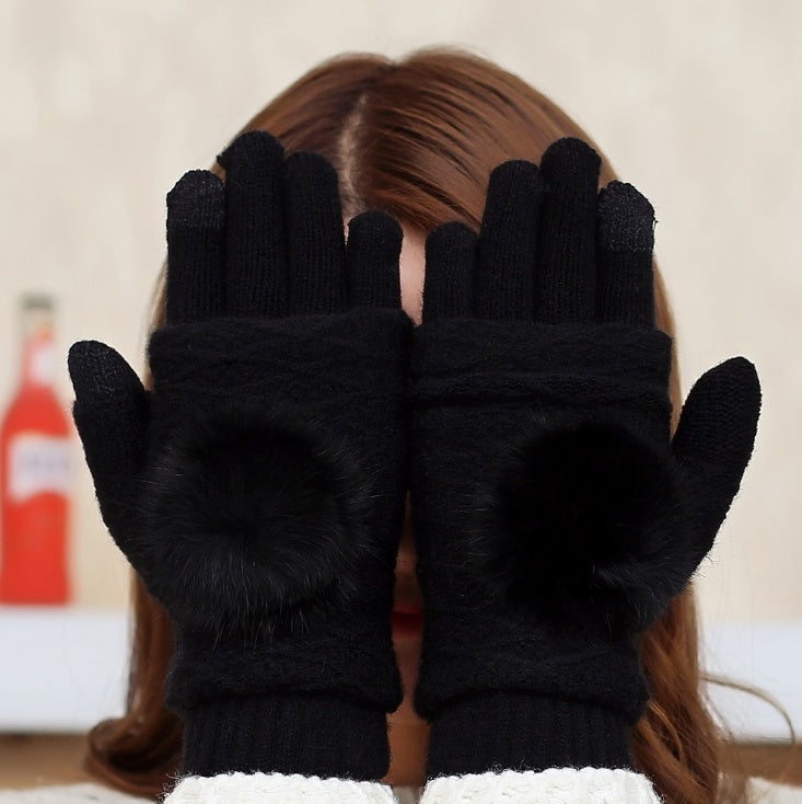 Hair ball finger refers to multi-function touch screen gloves