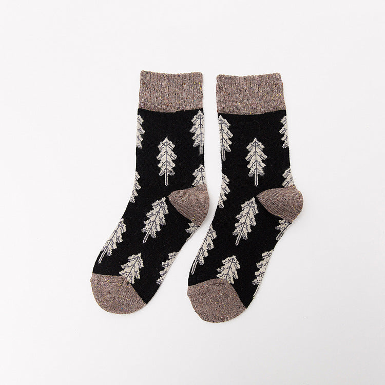 Thickened wool in tube women's socks