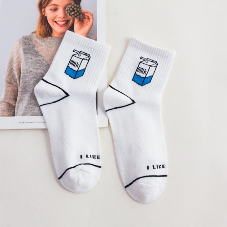 Fruit cartoon tube socks