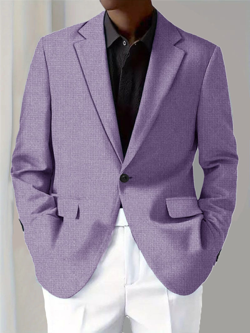 Men's Digital Print Long Sleeve Suit Jacket