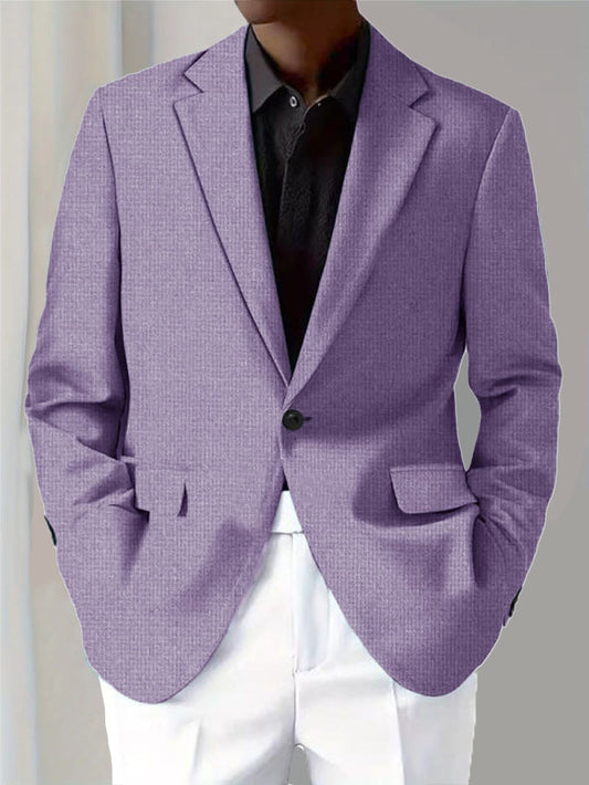 Men's Digital Print Long Sleeve Suit Jacket
