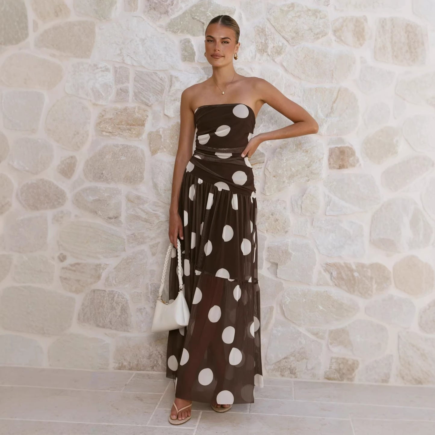 Fashionable Mesh Long Dress For Women