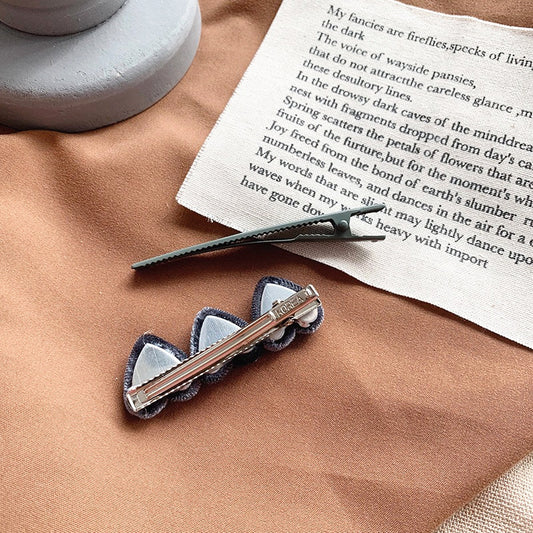 Fashion Girl Retro Velvet Love Hair Clip Set