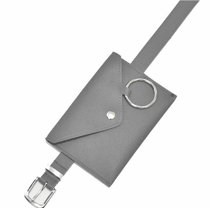 Fanny Pack Women Belt Bag Leather Waist Bag Fashion Women's Pure Color Ring PU Messenger Shoulder Chest pochete homem C25