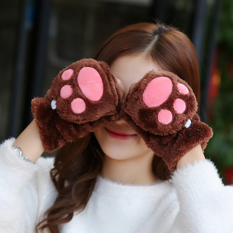 Student touch screen cat claw gloves