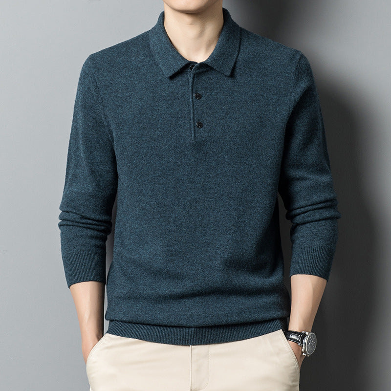 Efterår Casual Langærmet Polo Sweater