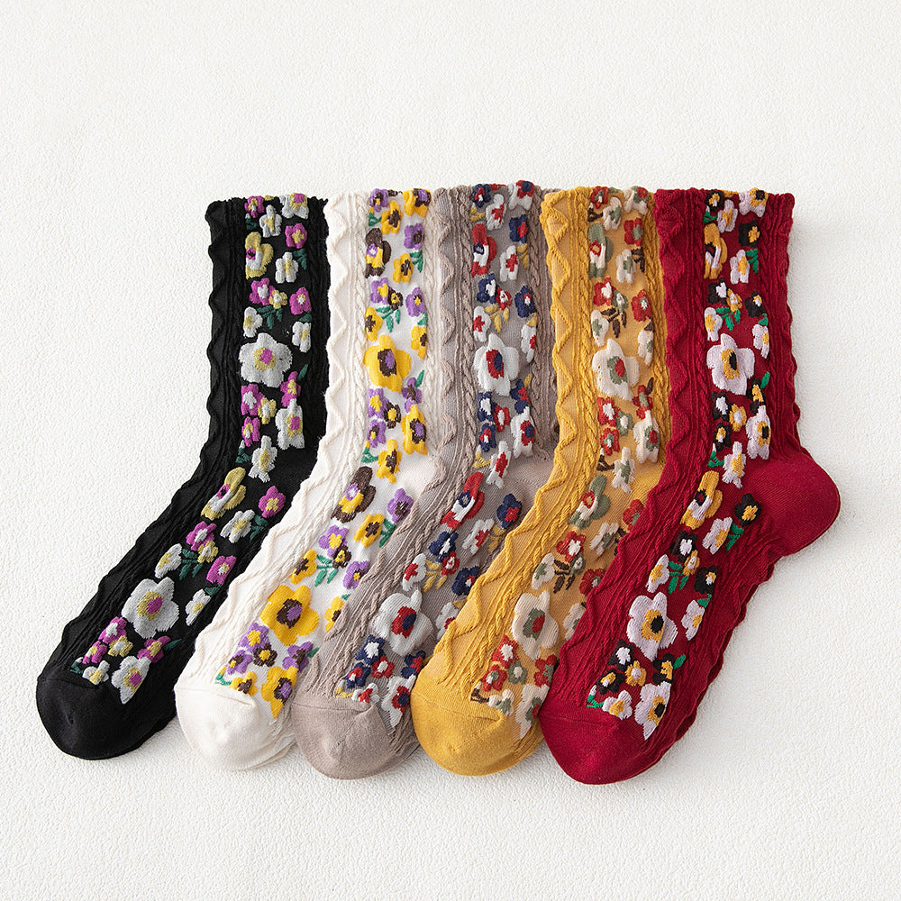 Autumn and winter new mid-tube socks