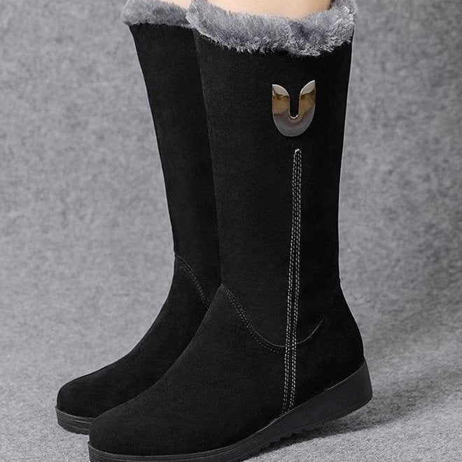 New Velvet Thickened Mid-tube Non-slip And Warm Martin Boots