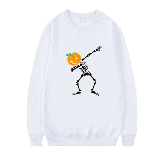 Trykt Crew Neck-top til kvinder med kreativt fritidsmotiv