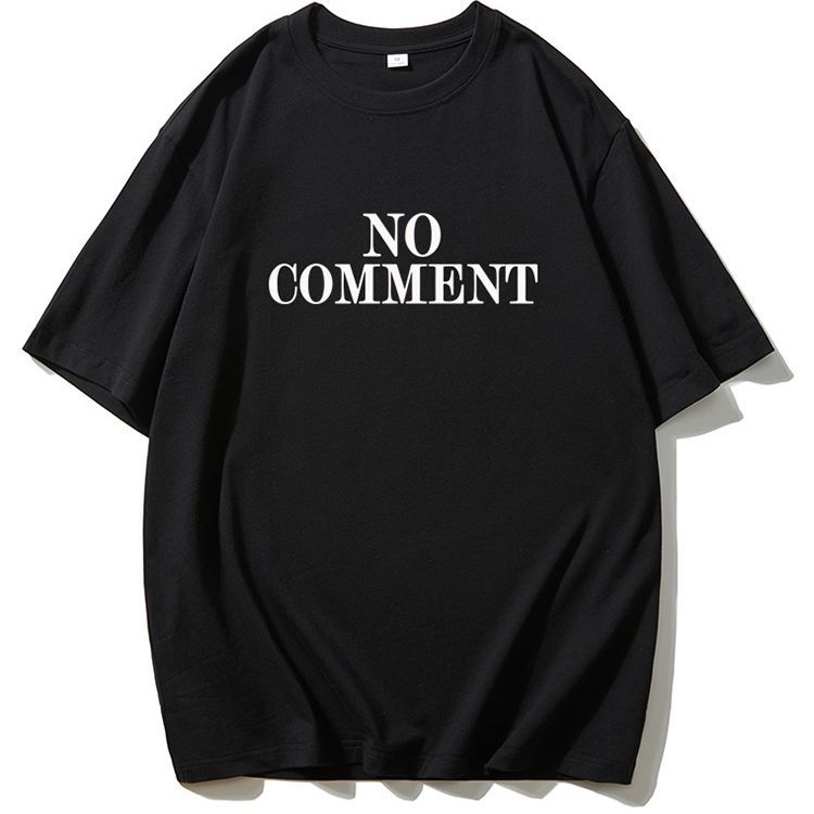 Gothic Style Printed Round Neck Loose T-shirt Short Sleeve