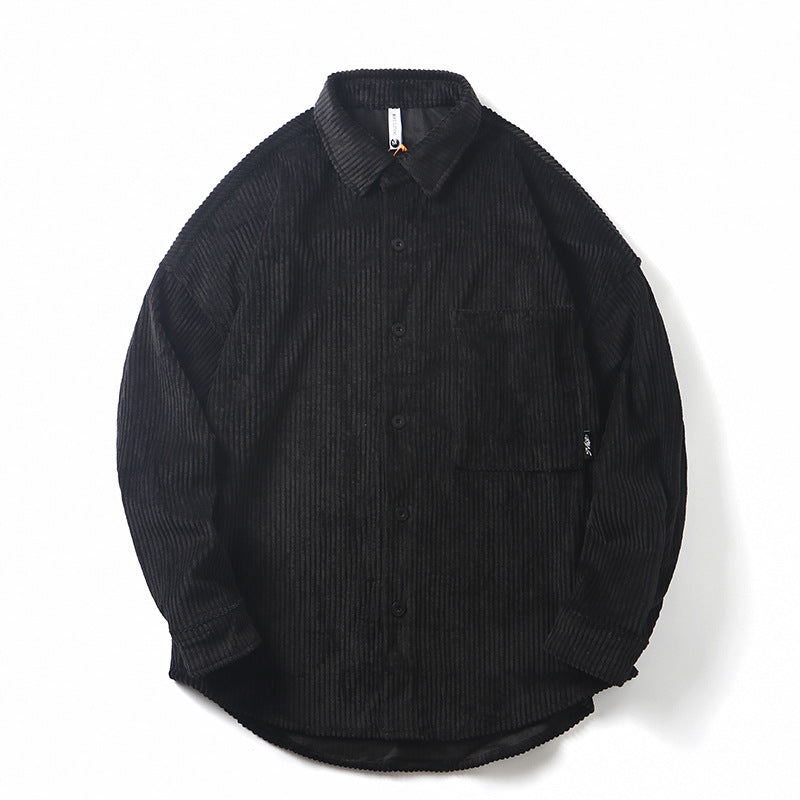Men's Fashion Corduroy Fabric Long Sleeve