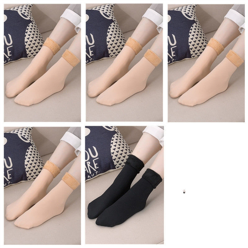 Plus Fleece Socks To Keep Warm Snow Women In Autumn And Winter