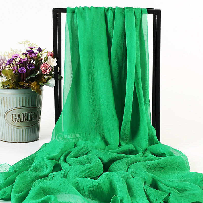 Summer New Simulation Silk Scarf Ladies Sun Protection Shawl