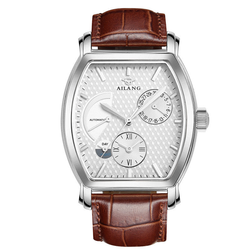 wine barrel type waterproof automatic mechanical watch