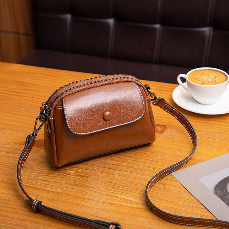 Foreign Trade Wholesale Bag For Women Summer Simplicity Shoulder Mini High-grade Cowhide Delivery